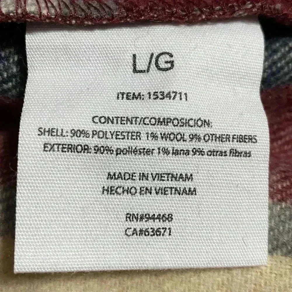 HFX Red Plaid Shacket Shirt Jacket Womens L Snap Front Midweight NWT - Picture 10 of 11
